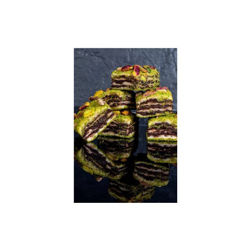Çikolatalı Bol Antep Fıstıklı Katmer Lokum 500g
